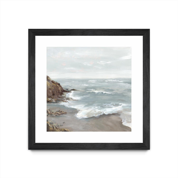 \"Beautiful Bay\" Matted and Framed Black 36x36 Wall Art
