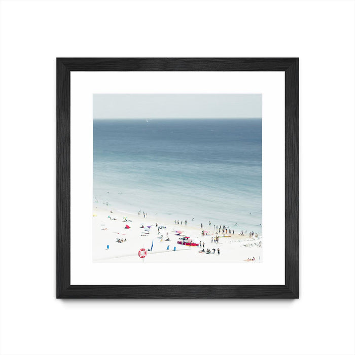 \"Sesimbra Ii\" Matted and Framed Black 30x30 Wall Art