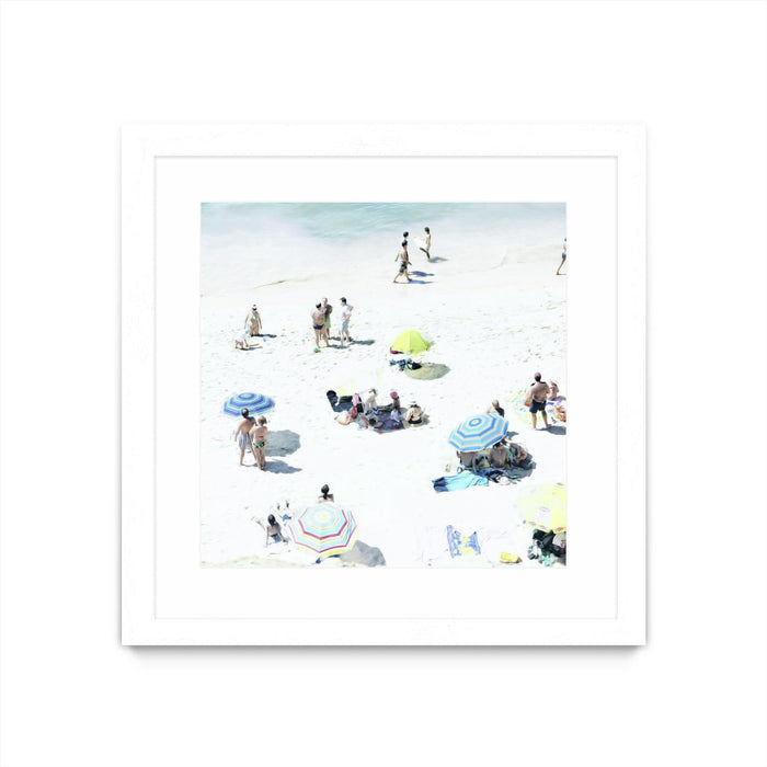 \"Happy Days\" Matted and Framed White 30x30 Wall Art