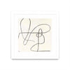 \"Juxtaposing\" Matted and Framed White 30x30 Wall Art