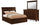 Sonoma 5pc Bedroom Set with Storage Bed, Dresser & Mirror, Mango Brown - King Size