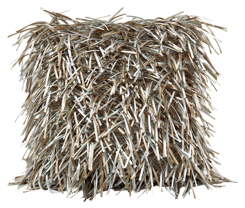 Stringy 16\" Decorative Pillow - Grey/Beige