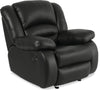 Toreno Genuine Leather Power Recliner - Black