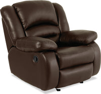 Toreno Genuine Leather Rocker Recliner - Brown 