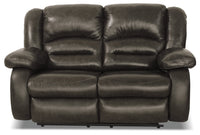 Toreno Genuine Leather Reclining Loveseat - Grey 