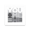 \"You Me We I\" Matted and Framed White 30x30 Wall Art