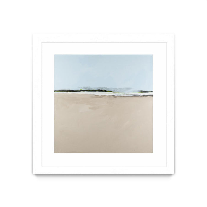 \"Simply Stated\" Matted and Framed White 36x36 Wall Art