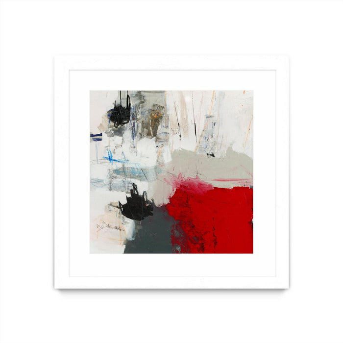 \"The Mountain Comes To You\" Matted and Framed White 30x30 Wall Art
