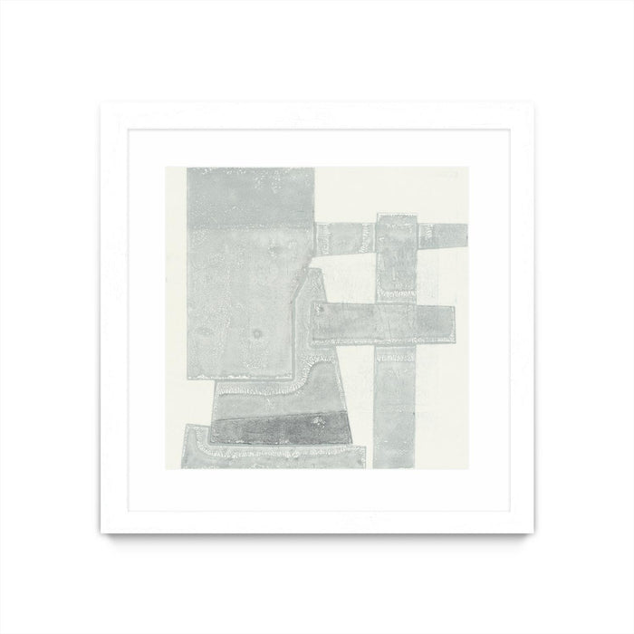 \"Orien\" Matted and Framed White 30x30 Wall Art