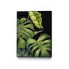 \"Night Monsteras Ii\" Canvas Framed Black 30x40 Wall Art