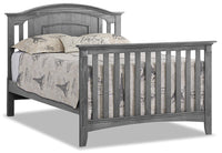 Willowbrook 4-in-1 Convertible Baby Crib & Full Bed Set with Conversion Rail Kit - Grey 