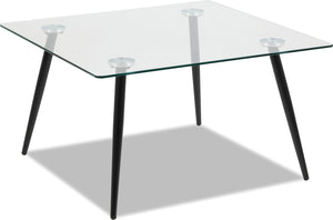 Wilma Dining Table with Glass Top, Metal, 55