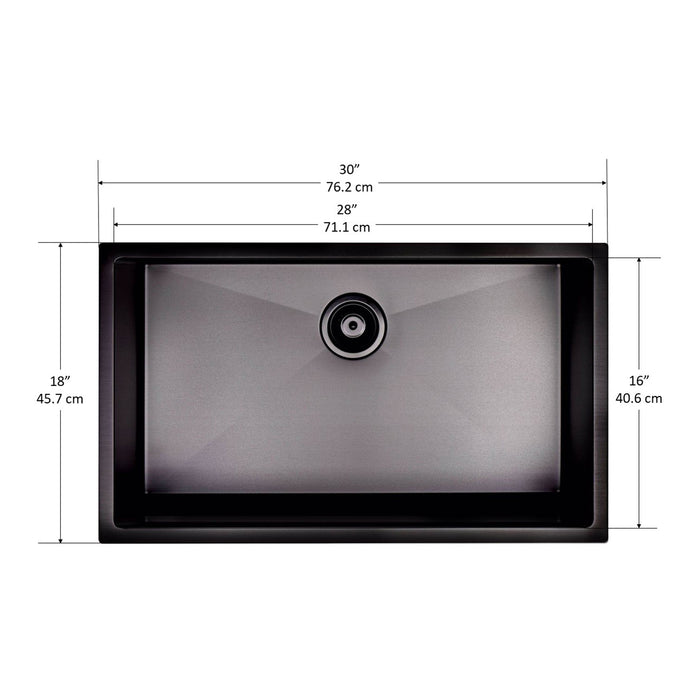 Ancona Prestige Series 30\" Undermount Residential Kitchen Sink - AN-3311