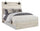 ["Abby Panel Bed with Headboard & Frame, LED, USB, White - Queen Size"]