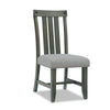 Alto Dining Chair with Linen-Look Fabric, Slat-Back - Grey