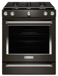 KitchenAid 5.8 Cu. Ft. Gas Range with AquaLift® and Self-Clean - Black Stainless Steel with PrintShi… 