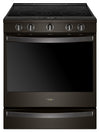 Whirlpool 6.4 Cu. Ft. Smart Electric Range with Air Fry and AquaLift® - Black Stainless - YWEE750H0HV