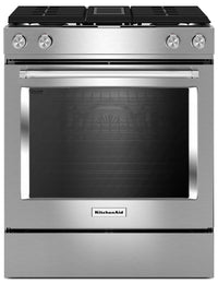 KitchenAid 6.4 Cu. Ft. Dual Fuel Range with AquaLift® and Self-Clean - Stainless Steel - KSDG950ESS 