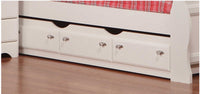 Diamond Dreams Under Bed Trundle for Kids, White - Twin Size 