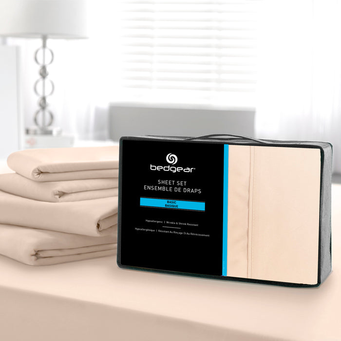 BEDGEAR® Basic 4-Piece Full Sheet Set - Sand