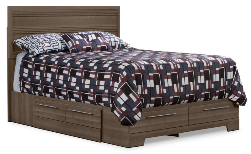 Olivia 6-Piece Queen Storage Bedroom Package with 2 Nightstands – Grey