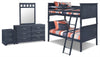 Leo 6-Piece Twin Bunk Bed Package
