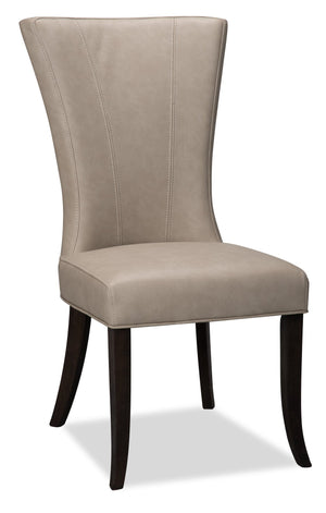 Bree Dining Chair with Vegan Leather Fabric - Taupe