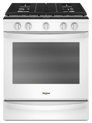 Whirlpool 5.8 Cu. Ft. Smart Gas Range with Air Fry and AquaLift® - White - WEG750H0HW