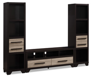 Glendale 3 Piece Entertainment Centre with Storage and Cable Management for TVs up to 65