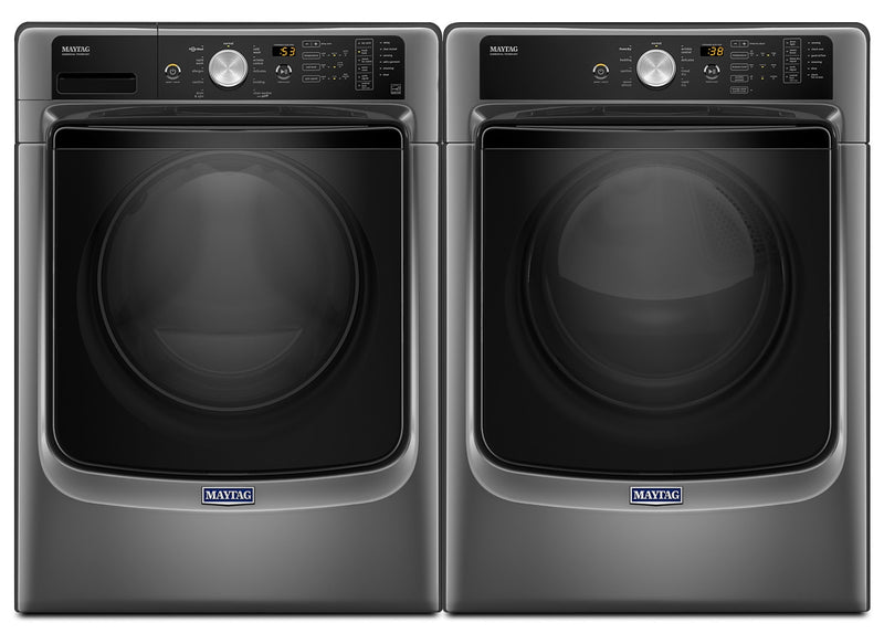 Maytag 5.2 Cu. Ft. Front-Load Washer and 7.4 Cu. Ft. Electric Dryer – Slate