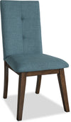 Chelsea Dining Chair with Linen-Look Fabric - Aqua Blue