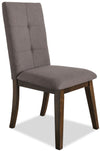 Chelsea Dining Chair with Linen-Look Fabric - Brown