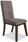 Chelsea Dining Chair with Linen-Look Fabric - Brown