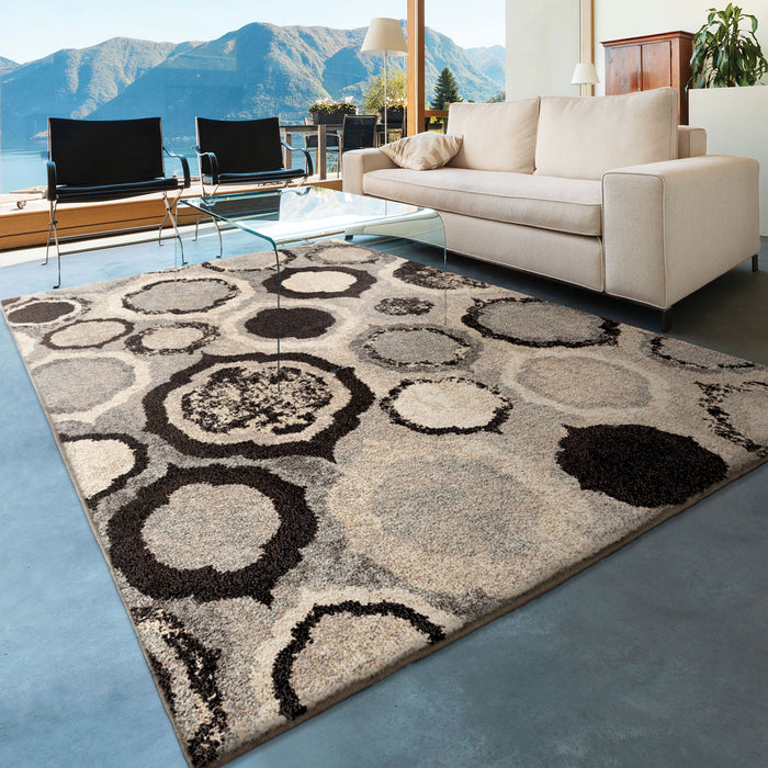 Pannel Silver Area Rug – 5' x 8'