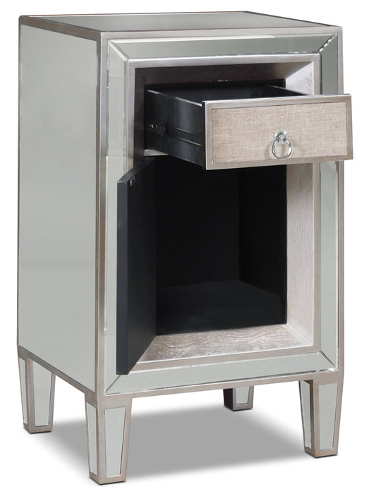 Enna 16\" Accent Cabinet - Antiqued Silver