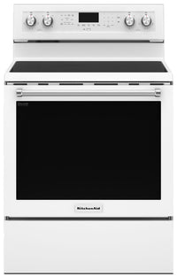 KitchenAid 6.4 Cu. Ft. Electric Range with AquaLift® and Self-Clean - White - YKFEG500EWH 