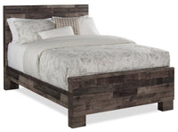 Derekson Panel Bed, Grey - Queen Size 