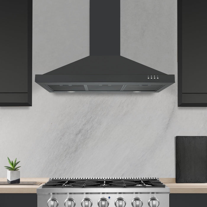 Ancona 36\" Convertible Wall-Mounted Range Hood - AN-17017BSS