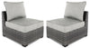 Salem Patio Armless Chairs, Set of 2