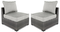 Salem Patio Armless Chairs, Set of 2