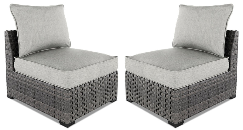 Salem Patio Armless Chairs, Set of 2
