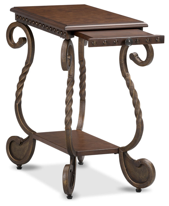 Cordoba Chairside Table – Dark Brown