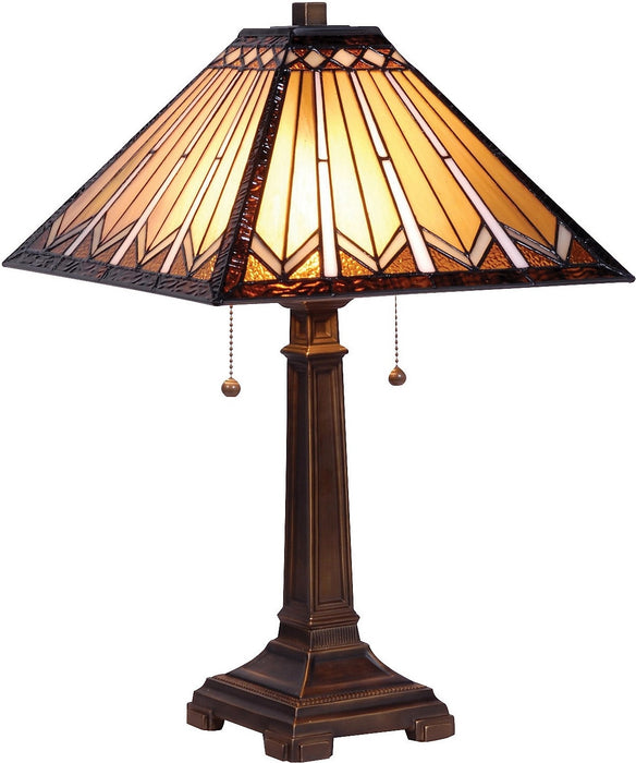 Danbury Table Lamp with Stained Glass Shade