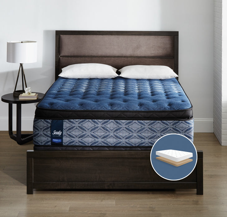 Sealy Posturepedic Plus Mornington Medium Euro Pillow-Top Low-Profile Full Mattress Set