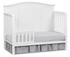 Emerson 4-in-1 Convertible Baby Crib & Toddler Bed Set with Guard Rail Conversion Kit - White