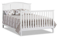 Emerson 4-in-1 Convertible Baby Crib & Full Bed Set with Conversion Rail Kit - White 