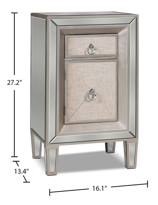 Enna 16\" Accent Cabinet - Antiqued Silver