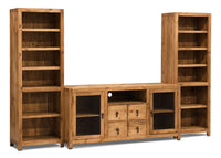 Santa Fe Rusticos 3 Piece Entertainment Centre with Storage and Cable Management for TVs up to 65