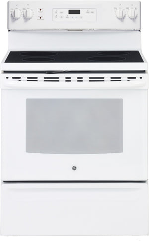 GE 5.3 Cu. Ft. Electric Range with Self Clean and 4 Burners - White - JCB630DKWW