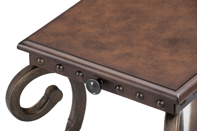 Cordoba Chairside Table – Dark Brown